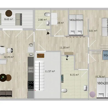 Schoenes Penthouse Duemmer - Lembruch شقة *